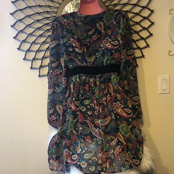 Flying Tomato | Lulu’s Boho Chic Sheer Dress | M - Picture 5 of 6